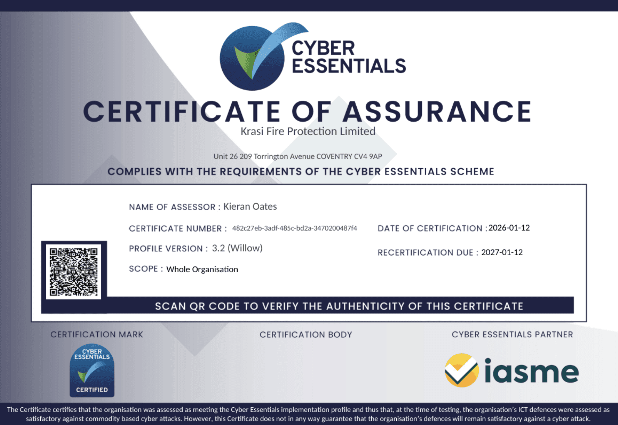 Certificate 12