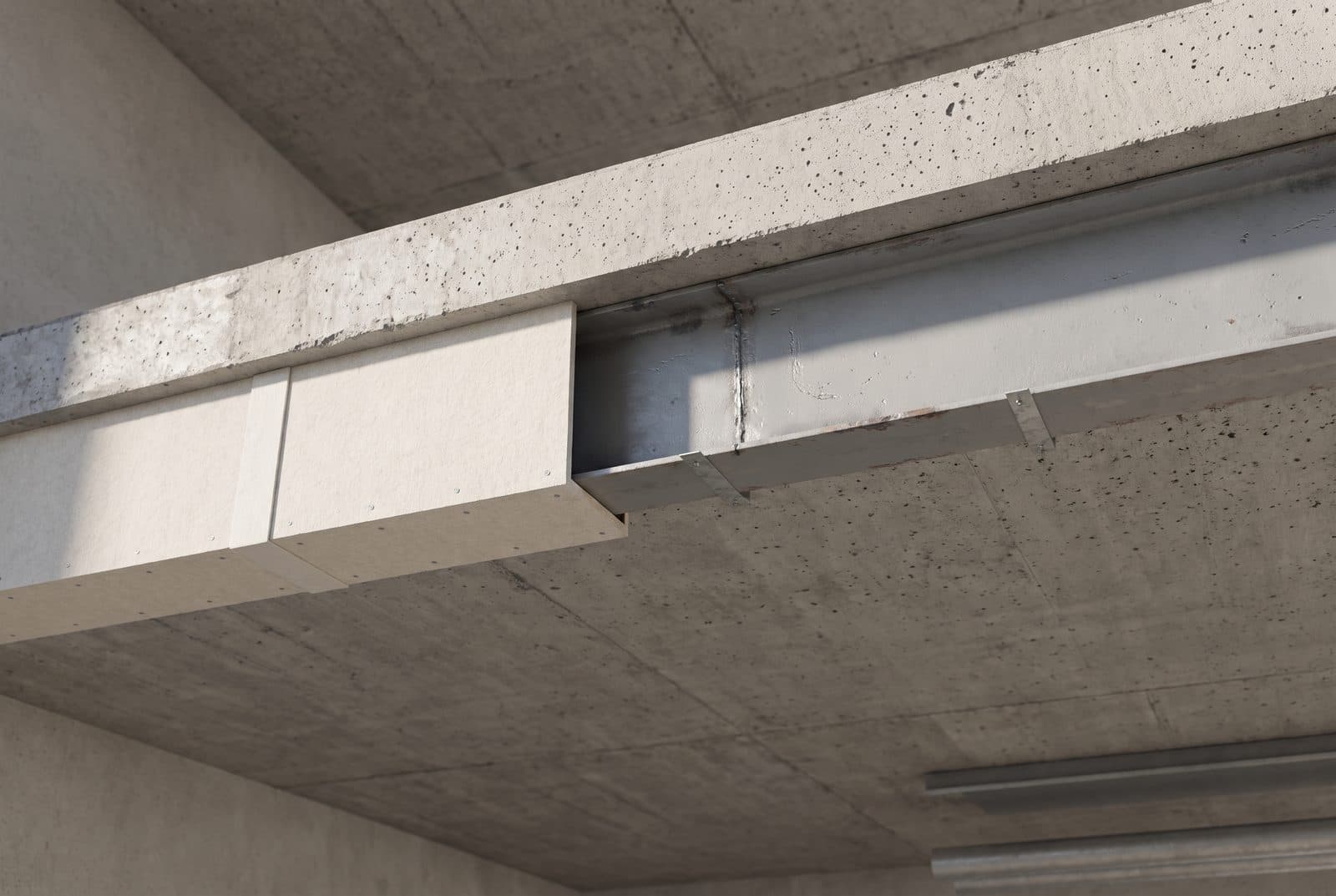 Illustrative render: Steel Beam Encasement